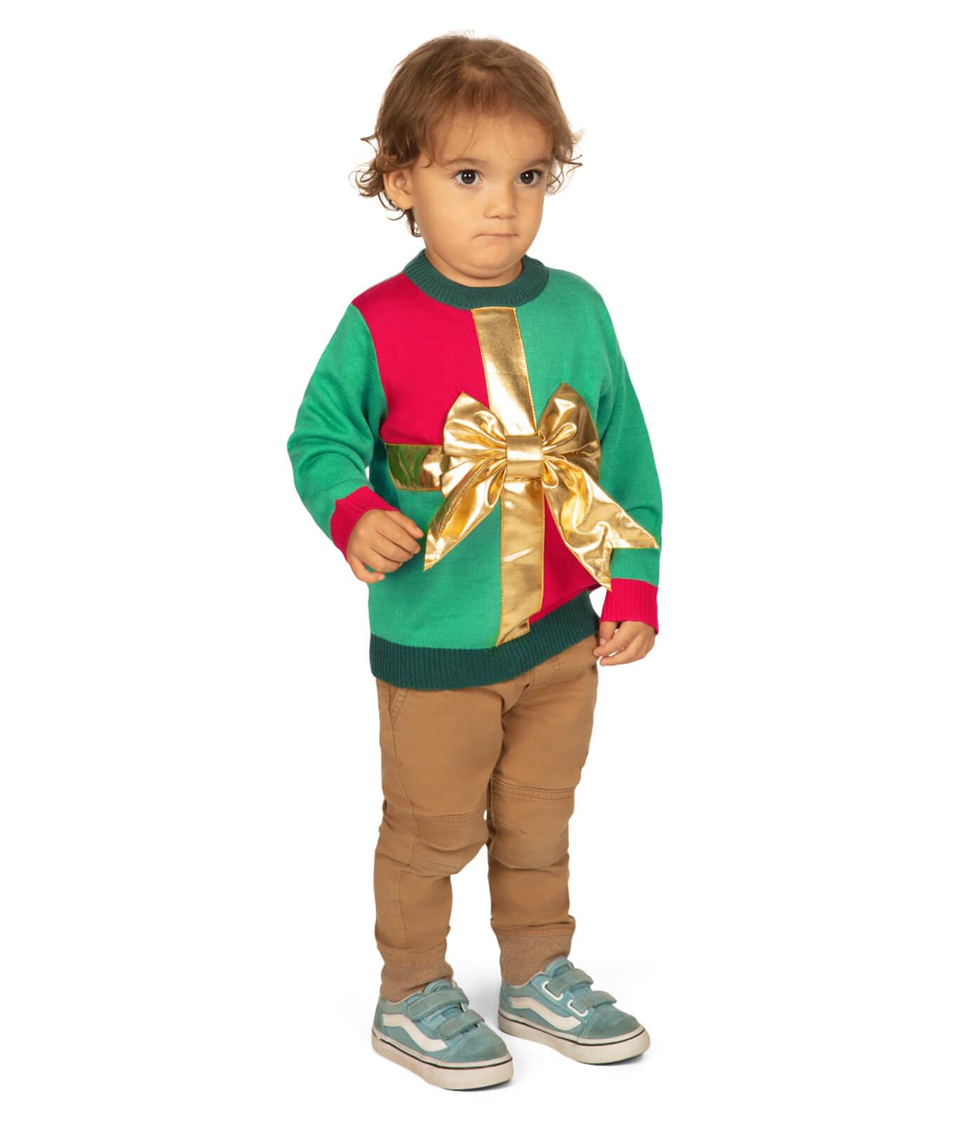 Tipsy Elves Ugly Christmas Sweater for Toddlers - Young Children Little Present Sweater Size 3T