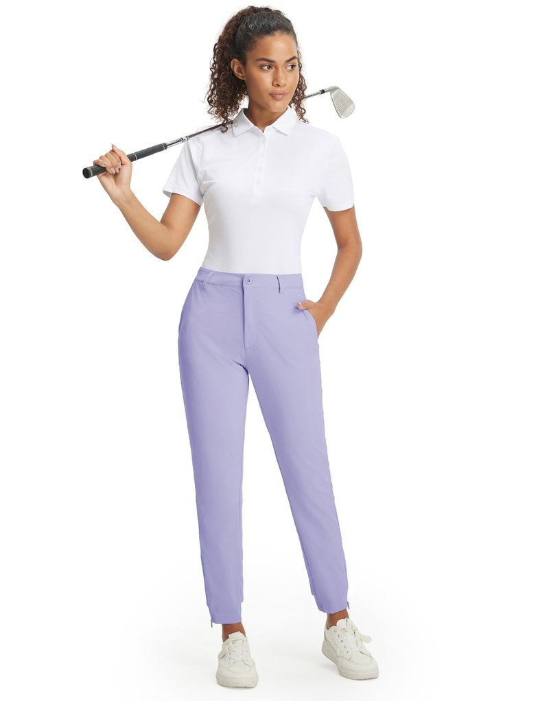 M MAELREG Women Joggers with Pockets Breathable Flex Stretch Athletic Moisture-Wicking Comfy Golf Pants Women Lavender