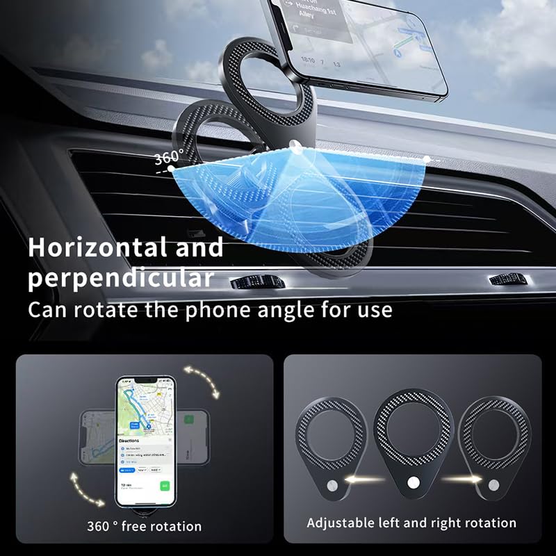 Car Phone Holder for MagSafe Car Mount, Universal Car Air Vent for MagSafe Car Phone Holder Fit for All Phones, Black