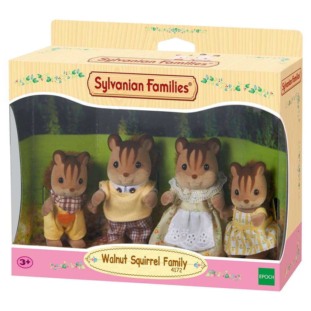 Sylvanian Families 4172 Walnut Squirrel Family, Multicolor