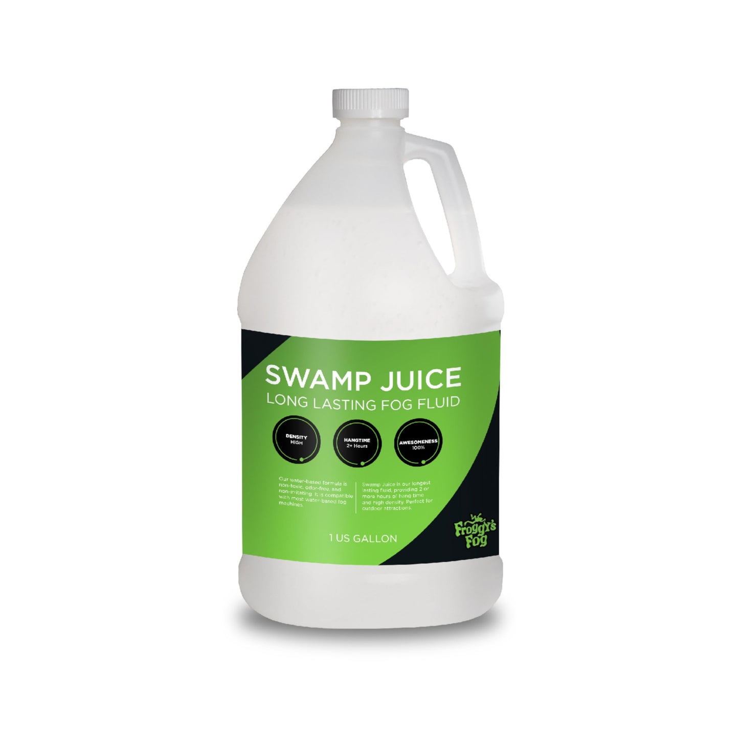 Froggy's Fog Swamp Juice Bottle, Ridiculously Long-Lasting Fog Fluid with 2-3 Hour Hang Time for Professional and Home Haunters, Theatrical Effects, and DJs, 1 Gallon