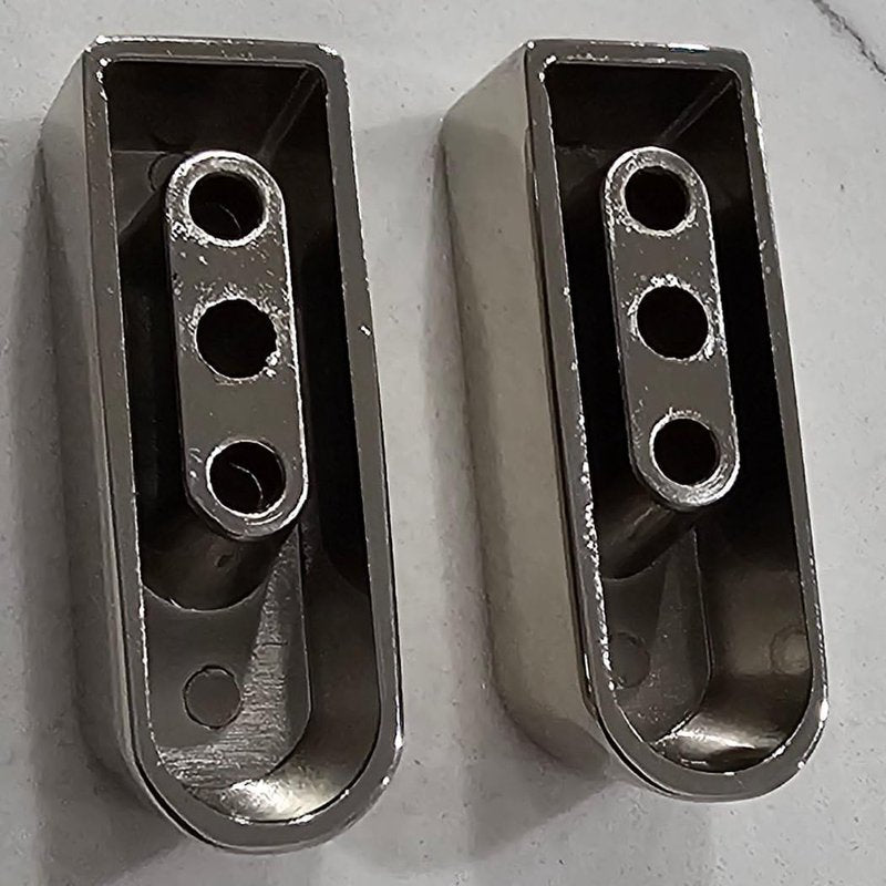 Polished Chrome-Plated 1911 Magazine Base Pads - Fits All Kim Pro Tac-Mag .45 ACP 8-Round Magazines