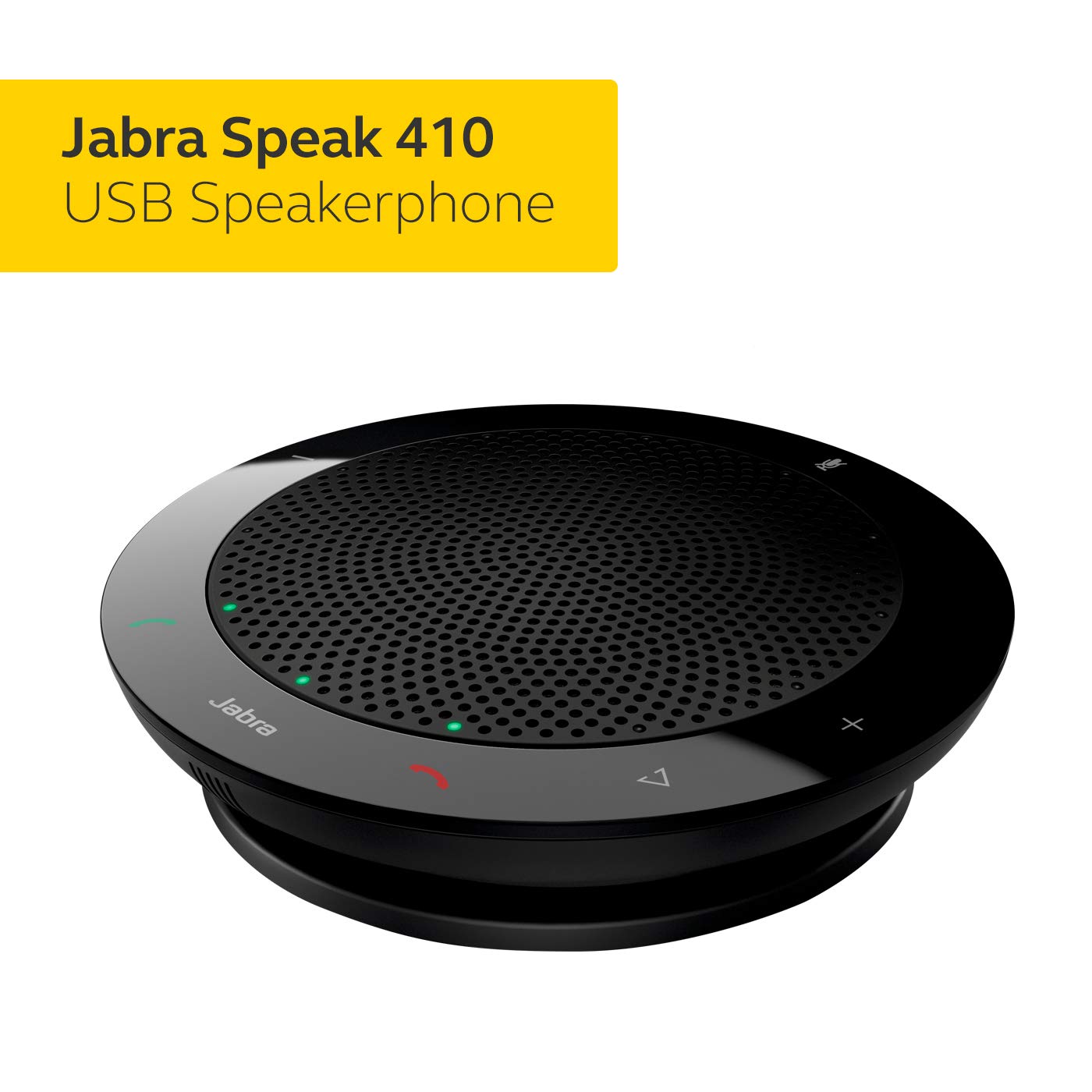 Jabra 7410-209 Model Speak 410 USB Speakerphone, Plug and Play Solution, Works with All PCs, Outstanding Sound Quality, Full Compatibility with UC Systems & VoIP Clients, LED Indicators