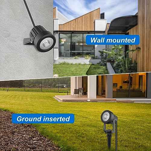 Solar Spot Lights Outdoor, Landscape Spotlights IP65 Waterproof 9.8ft Cable, Dusk to Dawn Solar Uplights for Tree Garden Yard Driveway Porch Walkway Pool (6-in-1, 3000K Warm White)