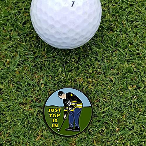 Balanced Co. Funny Golf Hat Clip with Enamel Magnetic Ball Marker (3-Pack)