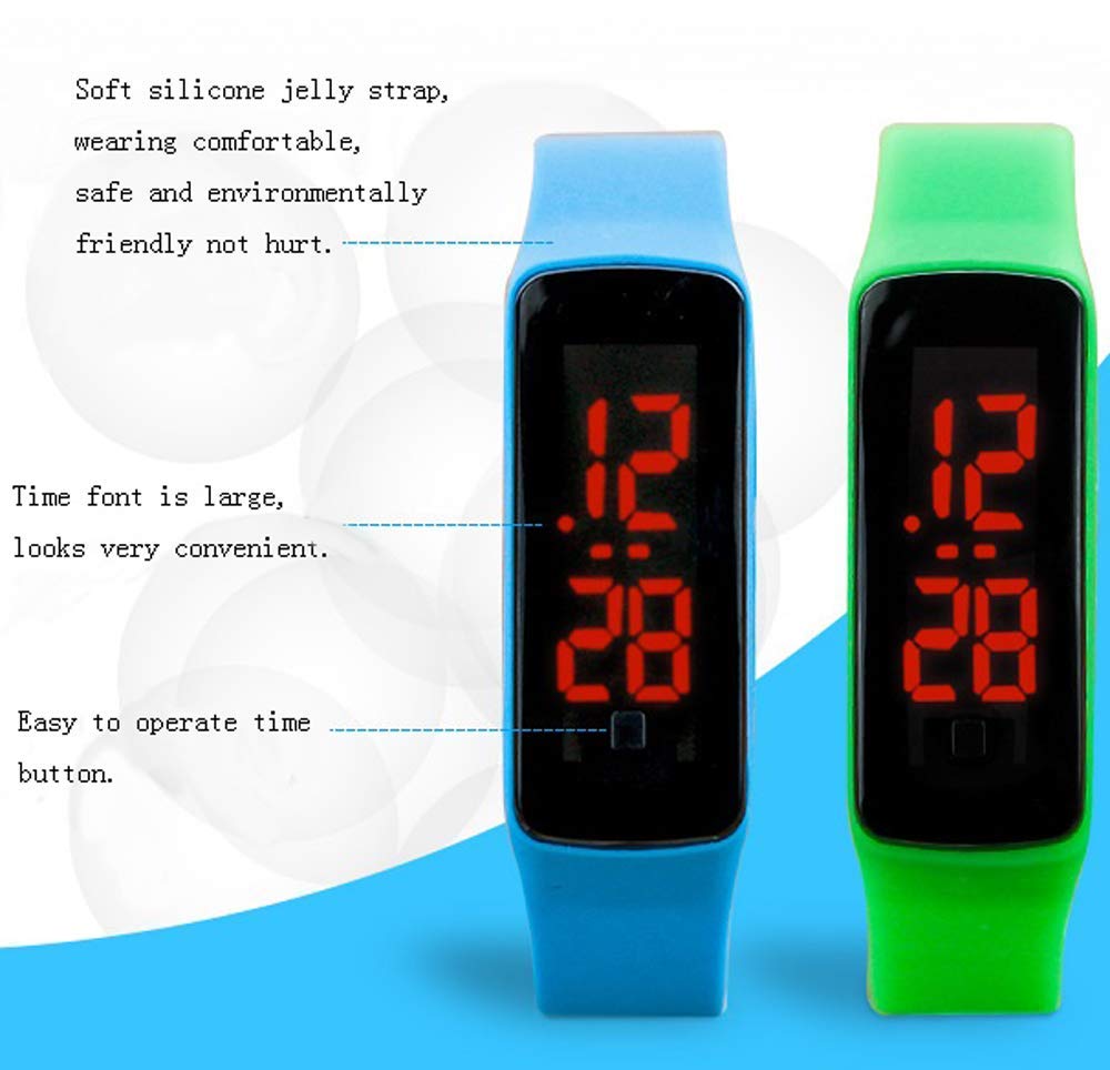 CdyBox 8 Pack Wholesale Men Women Digital Wristwatch Touch Screen LED Bracelet Silicone Band Watch