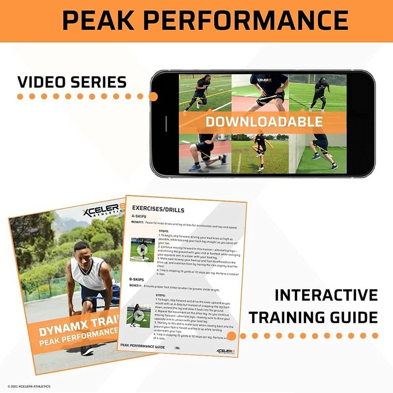 XCELER8 Bands Speed and Agility Training Resistance Bands for All Sports | Includes Ankle Straps | Training Videos | Fast Sprinting, Explosive, Agile, Strength, Endurance