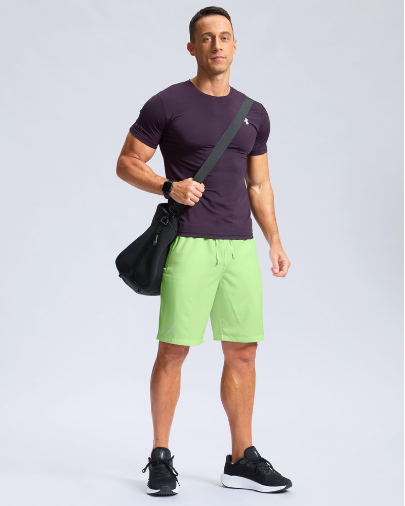 G Gradual Men's Athletic Running Shorts with Zipper Pockets Quick Dry 7"/ 5"/ 9" Workout Gym Shorts for Basketball Hiking(Mint Moment,9S)