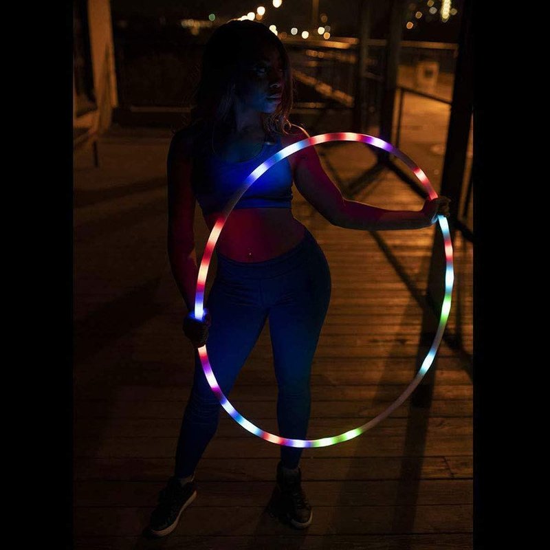 LED Hoops for Kids Adults - CRTEPST Light Up Glow Sport Rings Dance Toy for Sports Playing Exercise (36 inch)