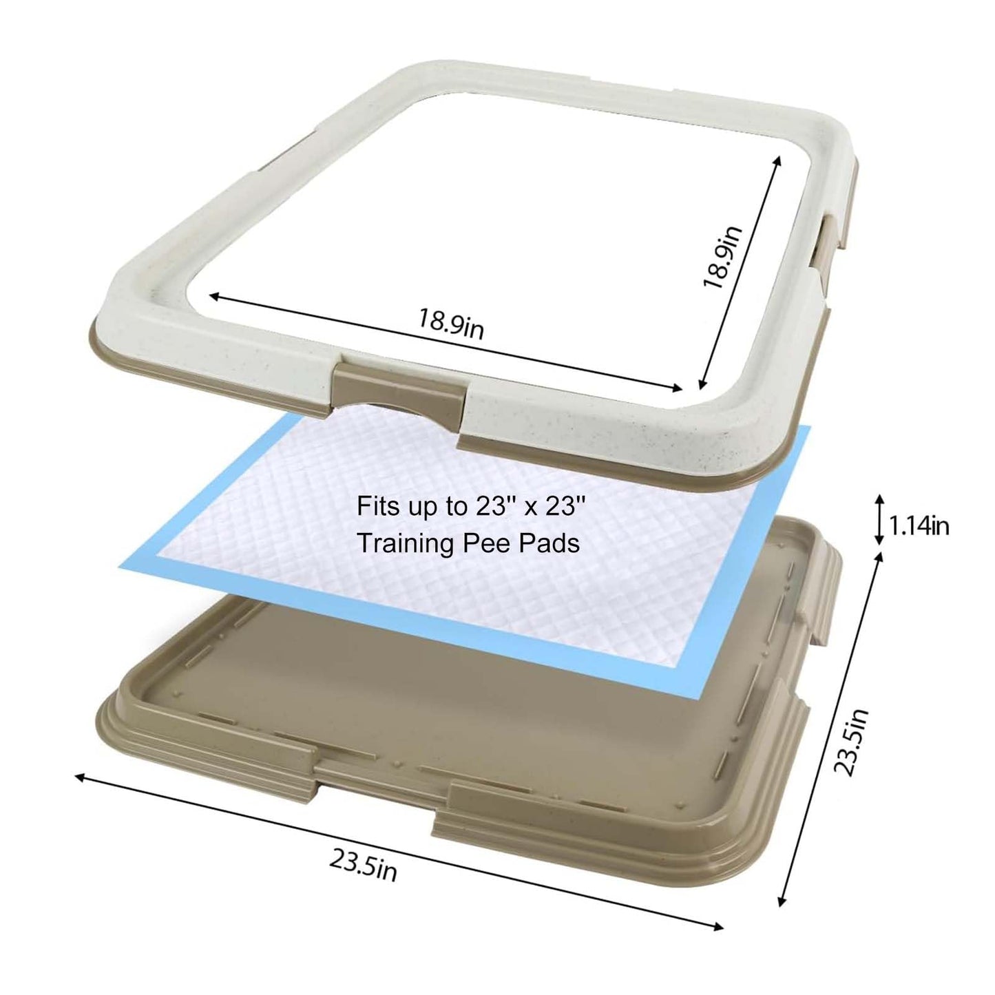 PAWISE Pee Pad Holder - Puppy Training Pads, Dog Pad Holder, Pee Pad Tray for Training Pads,Puppy Pad Holder(60 x 60CM)
