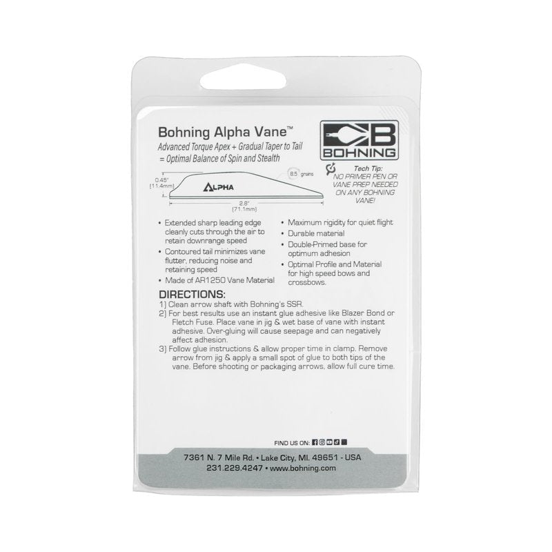 Alpha AR 1250 Vane, 2.8", Purple, 100pk