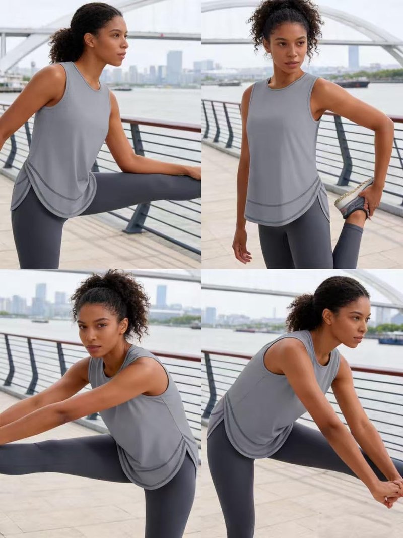 NIASHOT Workout Tops for Women Tank Top Summer Gym Clothes Athletic Tank Tops Workout Tank Tops Woman Women's Activewear Sleeveless Quick Drying Ropa Deportiva para Mujer Pilates Outfits L
