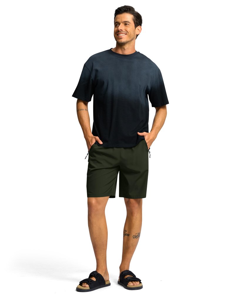 G Gradual Men's Shorts Lightweight Athletic Shorts Army Green