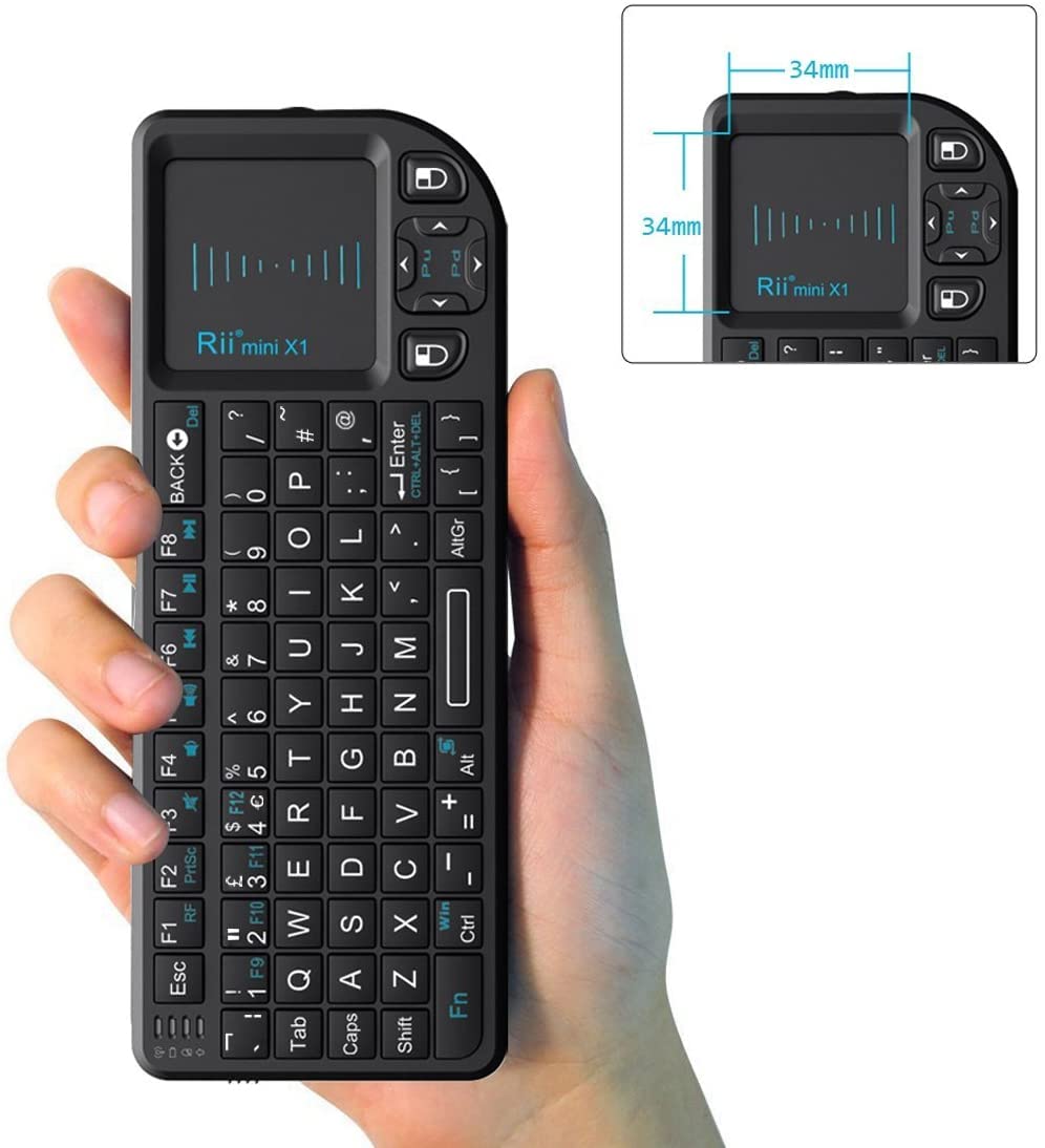 Rii K01X1 2.4 GHz Mini Wireless Keyboard with Mouse Touchpad Remote Control KODI XMBC Remote