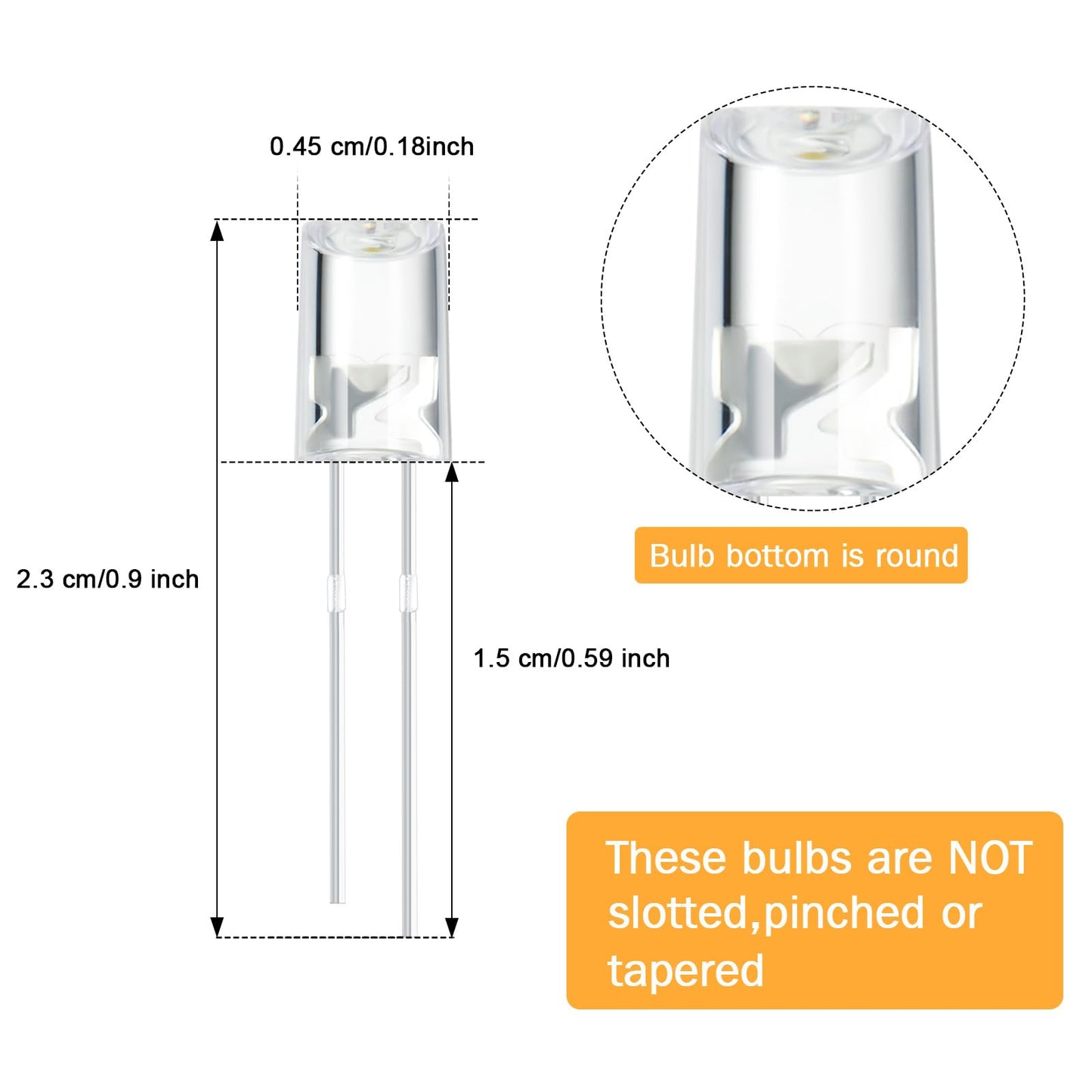 Mudder 60 Pcs Christmas LED 5mm Outdoor String Light Mini Replacement Bulb Energy Efficient LED Patio Wire Light Connectable Home Decor for Festival Patio Garden Valentines Holiday(Warm White)