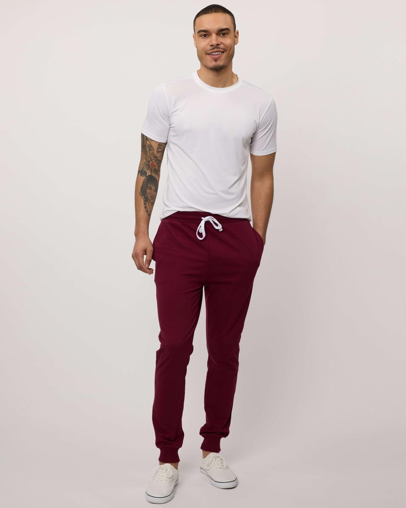 Real Essentials 3 Pack: Men's French Terry Cotton Jogger - Athletic Casual Sweatpants with Pockets - Set 2, L