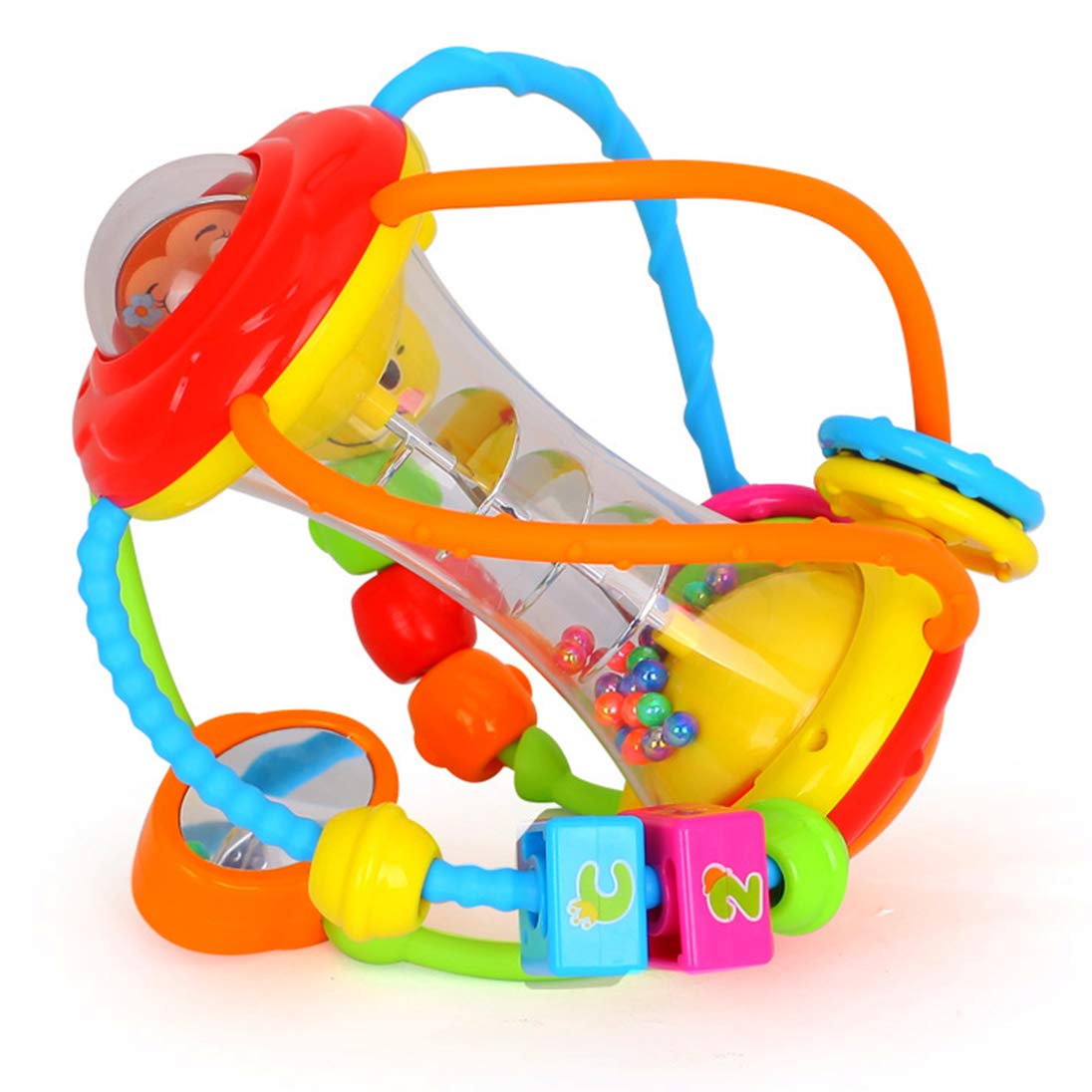 HOLA Baby Toys 0-6 Months Baby Rattle Toys Set Activity Ball, Baby Toys 6 Months Plus Shaker Grab Spin Early Education Learning Sensory Toy, Gift for 3 6 9 12 Months Newborn Babies Toddler Boys Girls