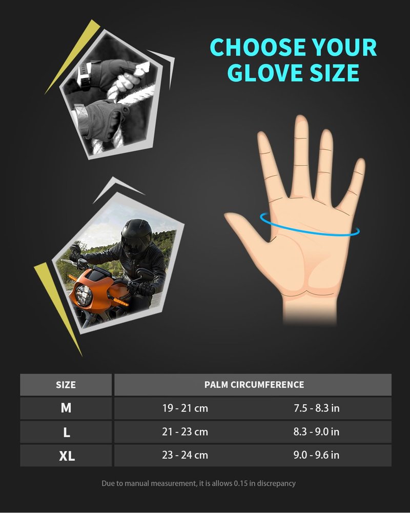 Liovoras Fingerless Tactical Gloves for Gym, Motorcycle Gloves Hard Shell Knuckle Protection Leather Palm, Workout Cycling Airsoft Shooting Hunting Hiking Driving