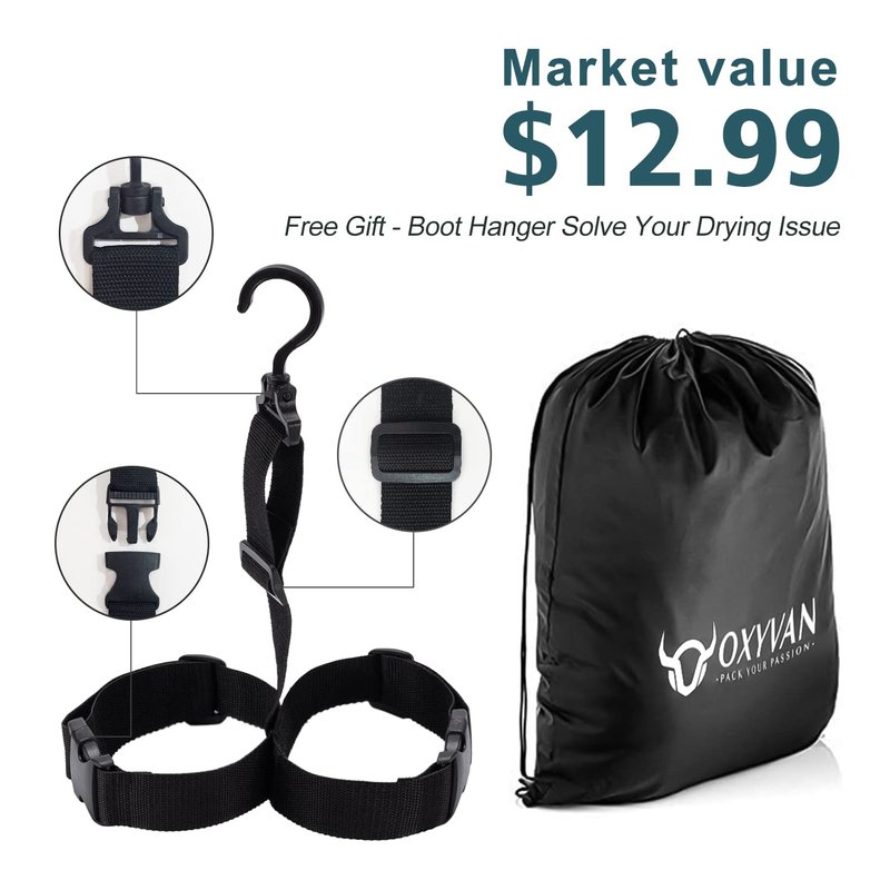 OXYVAN Chest Waders with Boots for Men & Women, Nylon/PVC Lightweight Fishing Wader with Boots Hanger