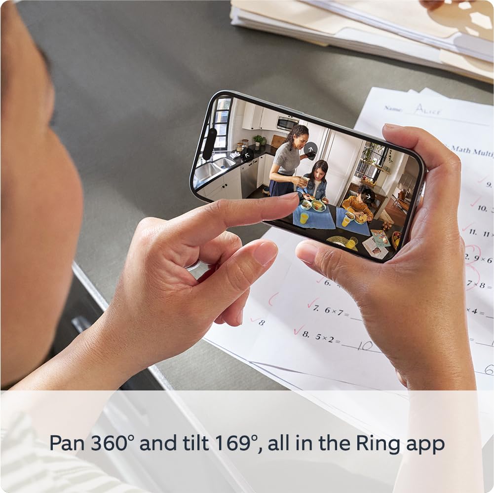 Ring Pan-Tilt Indoor Camera | Plug-In Pet Security Camera | 360° pan & 169° tilt coverage, Manual Privacy Cover, HD video, Two-Way Talk, Wi-Fi | 30-day free trial of Ring Home