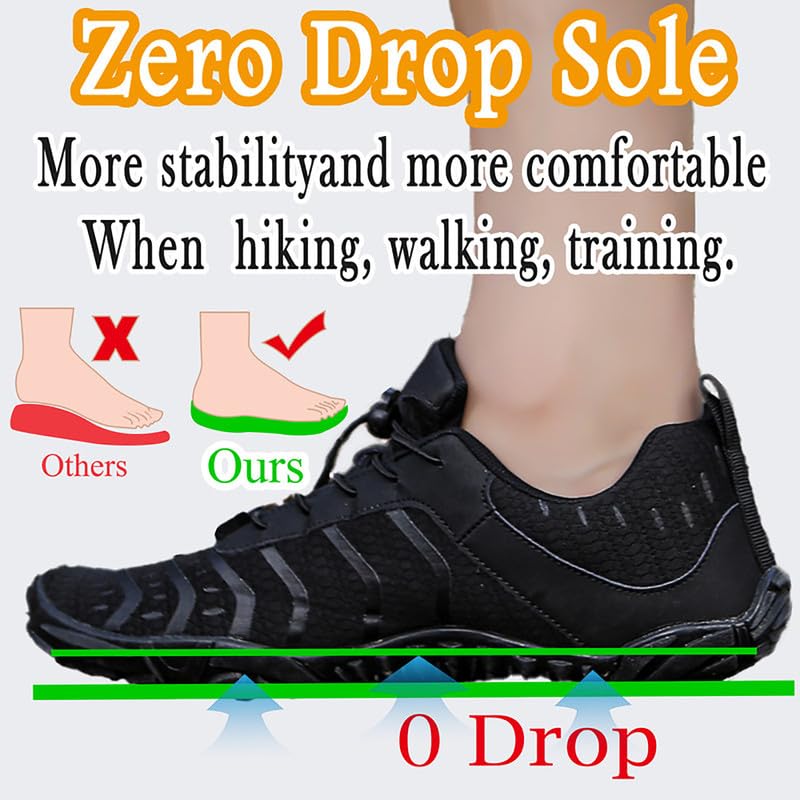 Barefoot Shoes Men Women Minimalist Shoes Zero Drop Workout Cross-Trainer Hiking Water Wide Toe Box Grounded Footwear Weightlifting Walking White