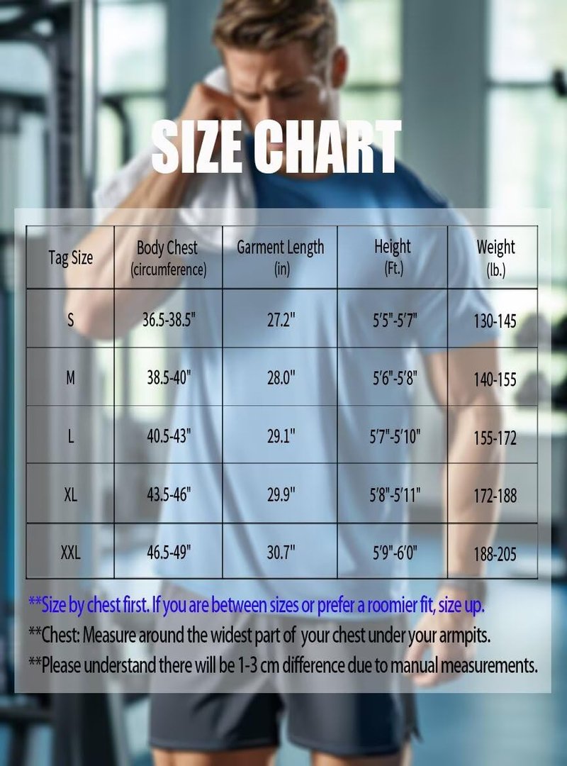 Zengjo Mens Athletic Shirts Moisture Wicking Short Sleeve Quick Dry Workout T-Shirt for Gym Running Exercise(Slate Blue,X-Large)