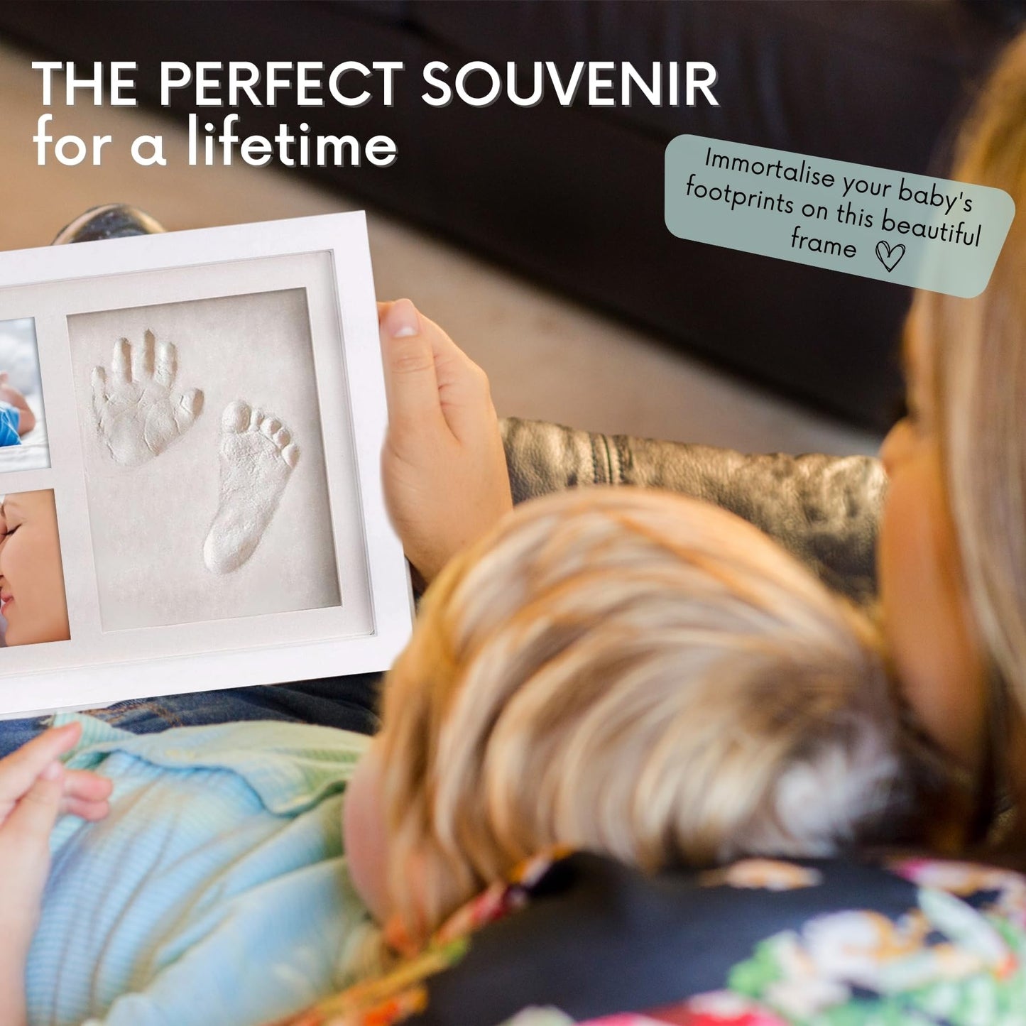 HuBorns - Baby Hand and Footprint Kit - New Born Gifts & Keepsakes - Non-Cracking Clay Baby Footprint Kit & Handprint Kit - New Baby Essentials & Baby Accessories - New Mum Gifts