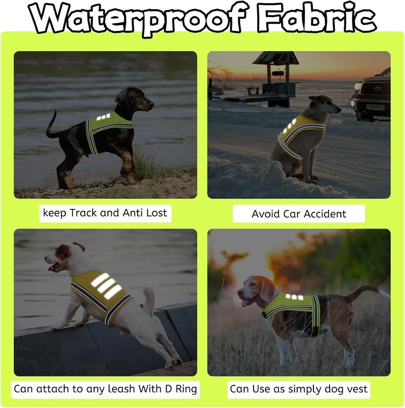 High-Visibility Dog Reflective Vest - Lightweight Adjustable Safety Gear for Night Walking | Perfect for Hunting & Outdoor Use