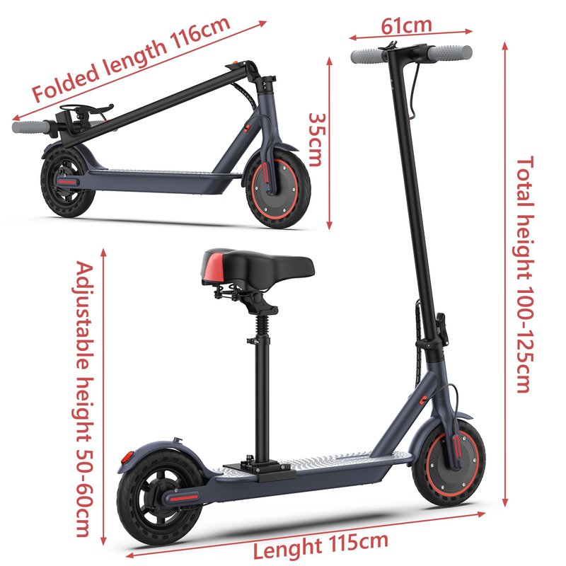 MAXSHOT Electric Scooter for Adults, 8.5/10/14" Tires, 19/22Mph, 350W/500W Motor, 21-28 Miles Range, Folding E-Scooter with Dual Suspension,APP Control