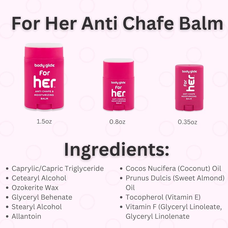Body Glide For Her Anti-Chafe Balm - Emollient Formula for Sensitive Skin | 1.5oz
