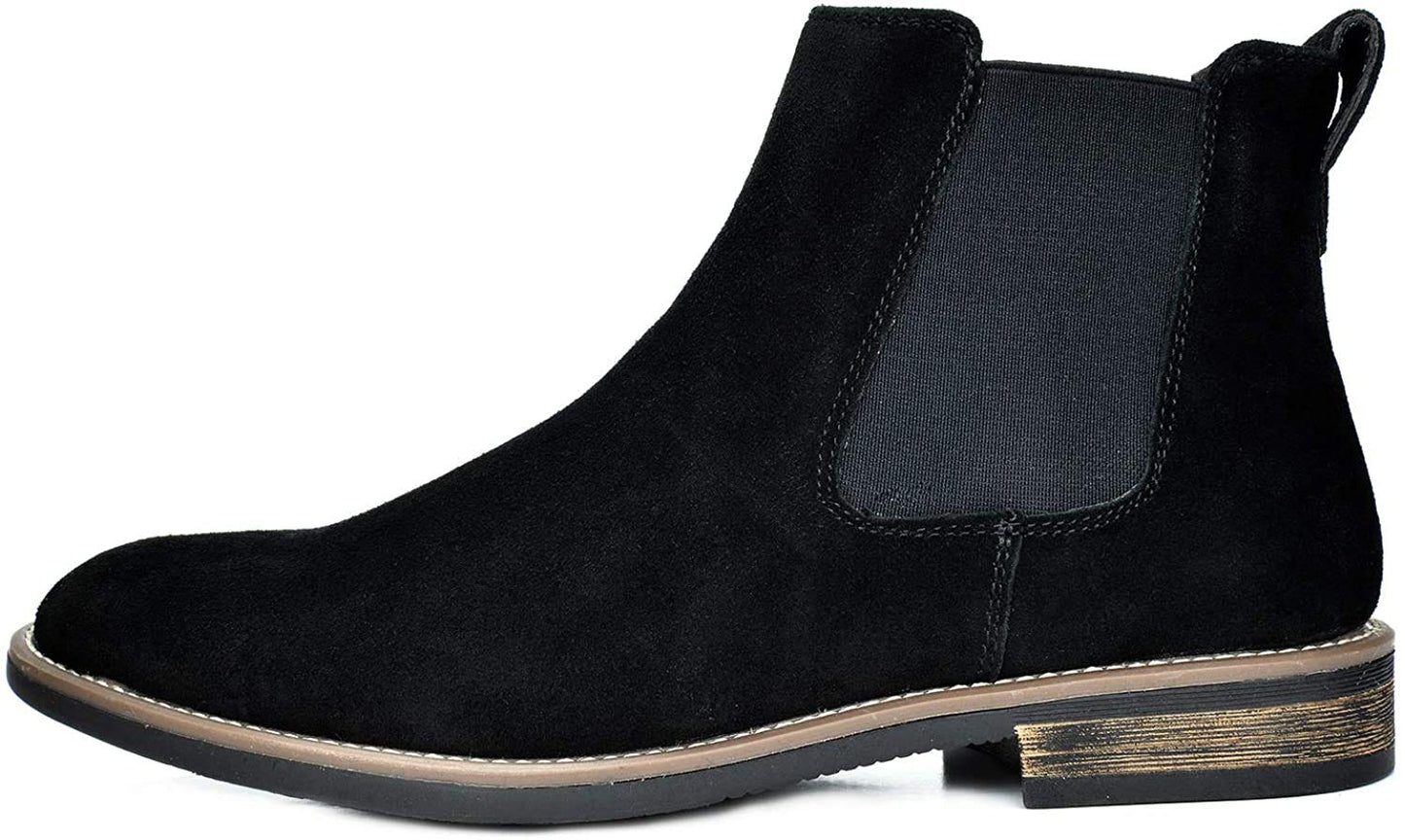 Bruno Marc Men's Suede Leather Chelsea Ankle Boots, Fashion, Walking and Comfort Casual Business Shoes,Size 8,Black,URBAN-06