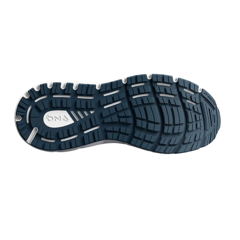 Brooks Women's Addiction GTS 15 Supportive Running Shoe - Grey/Navy/Aqua - 8 Medium