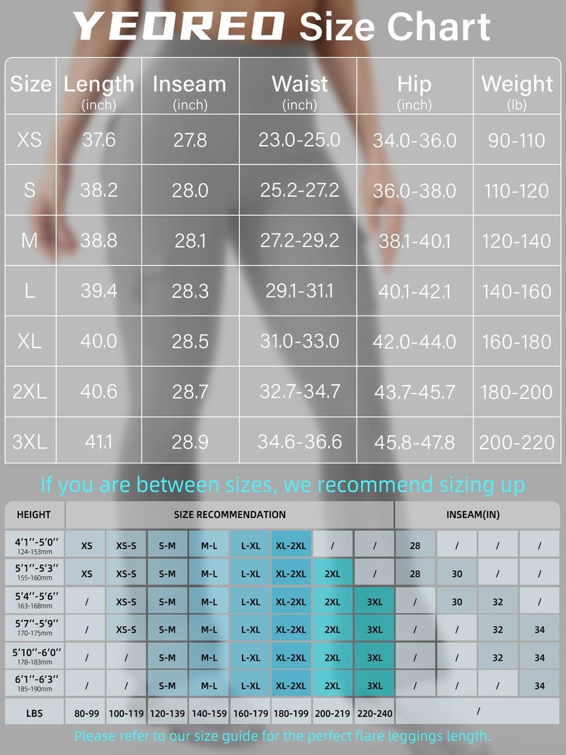 YEOREO CoreFlex Women Workout Flare Leggings with Pockets Scrunch Cargo Gym Yoga Leggings Light Gray XXL