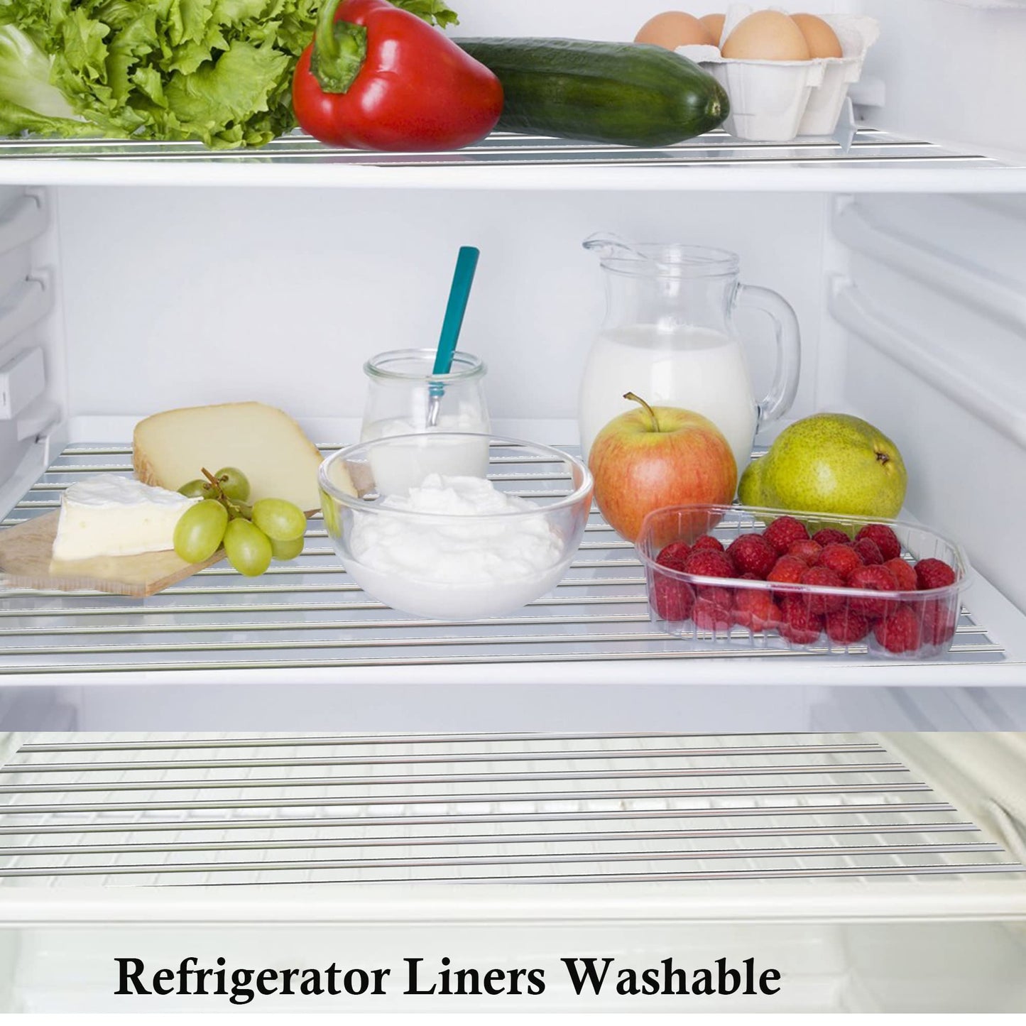 Shelf Liners for Kitchen Cabinets Non Adhesive Cabinet Drawer Liners Non Slip Waterproof 15 Inch Wide X 20 Ft Closet Wire Pantry Shelf Liner Cupboard Fridge Liners Mat for Bathroom Drawer