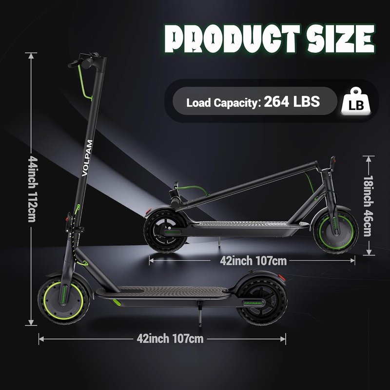 Electric Scooter - 350W/500W Motor, 19/22 MPH Speed, 16-28 Miles Range | 8.5"/10" Solid Tire, Folding Design