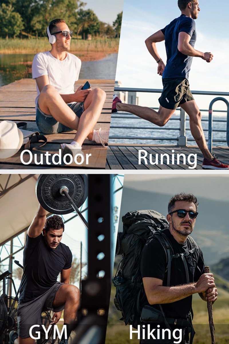 KINGFEN Men's Performance Sun Protective Shirt UPF 50+ Lightweight Quick Dry Rash Guards Moisture Wicking Outdoor Sports T-Shirt Black XXL