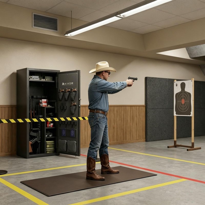 KAER Large Biometric Gun Safe for Rifles and Pistols,Storage 20-25 Firearms (with/Without Scopes),Gun Cabinet with Adjustable Storage/Pistol Pouches Rifle Safe for Home Defense,Hunting,Shooting,AR-15