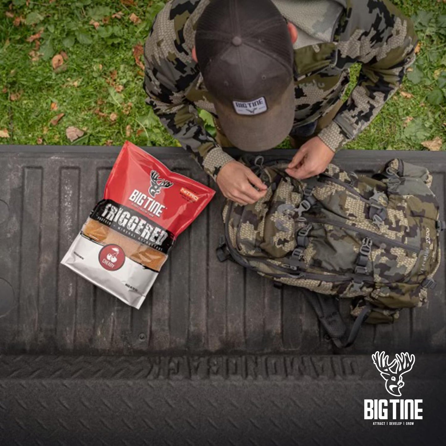 Big Tine Triggered Protein and Mineral Deer Attractant, Cherry Flavor, 5 lbs Bag, Great Addition to Wildlife Feed, Long Lasting Scent, Packed with Vitamins and Minerals