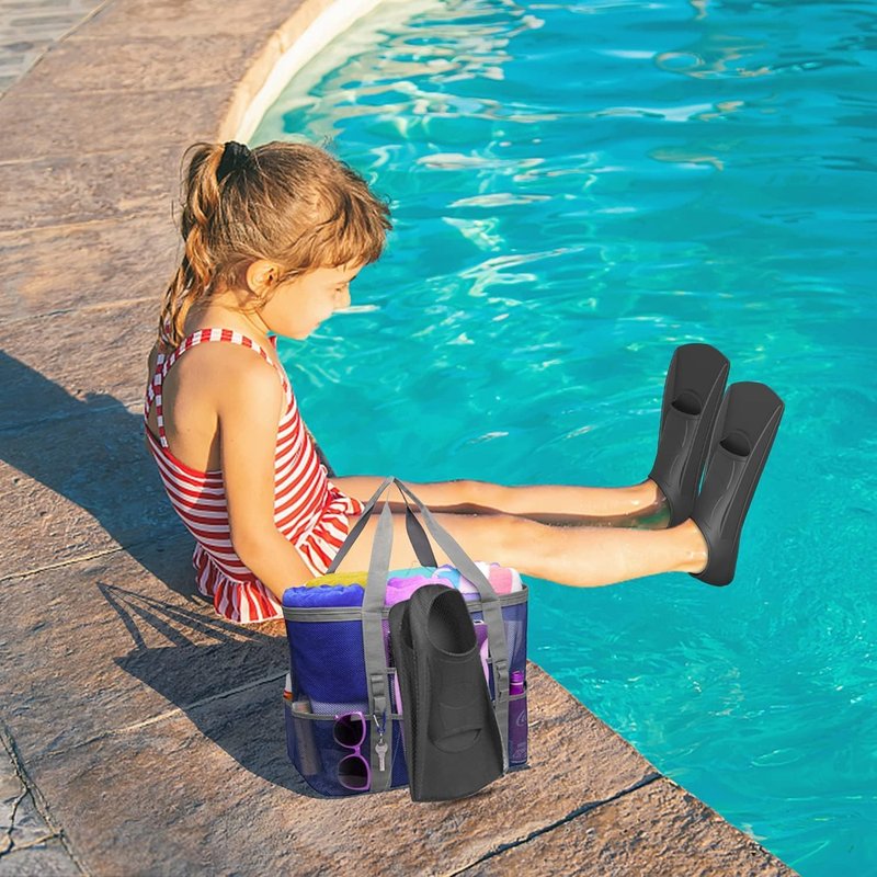 Swim Fins for Kids & Adults - Silicone Training Flippers with Mesh Bag | Travel Size for Lap Swimming