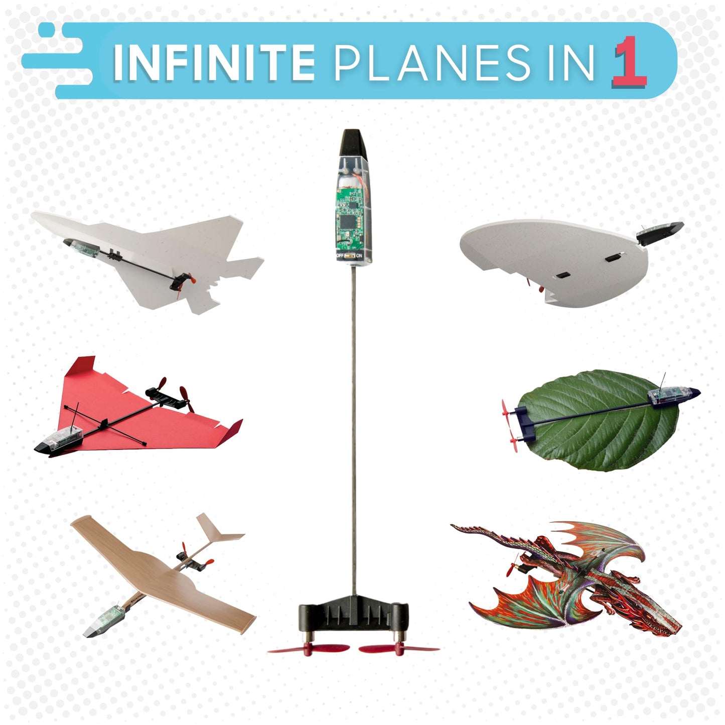 POWERUP 4.0 The Next-Generation Smartphone Controlled Paper Airplane Kit, RC Controlled. Simple to Fly with Autopilot & Gyro Stabilizer.