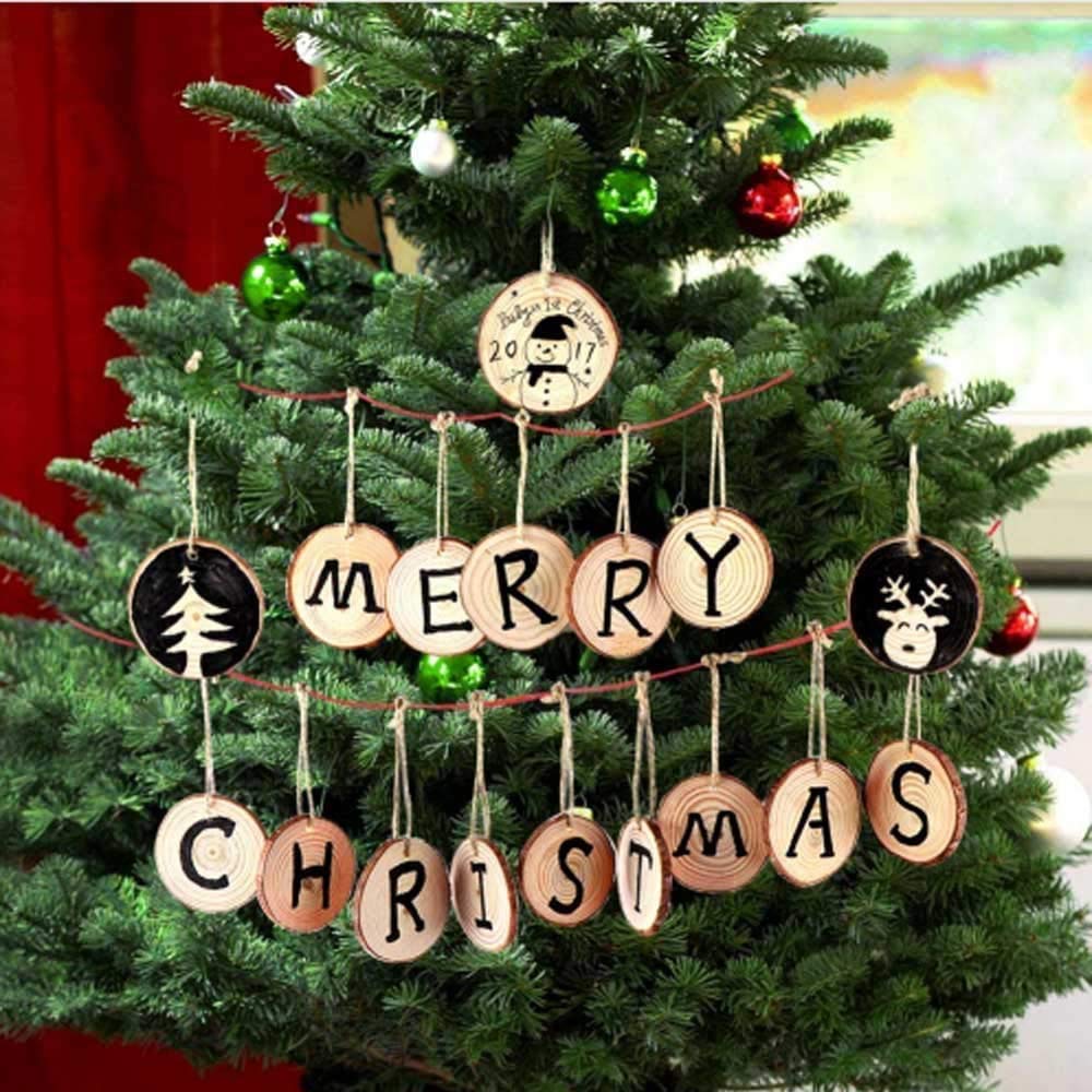 Unfinished Natural Wood Slices 20 Pcs 3.5-4 Inch Wood Coaster Sets Pieces Craft Wood kit Predrilled with Hole Wooden Circles Great for Arts and Crafts Christmas Ornaments DIY Crafts Rustic Wedding
