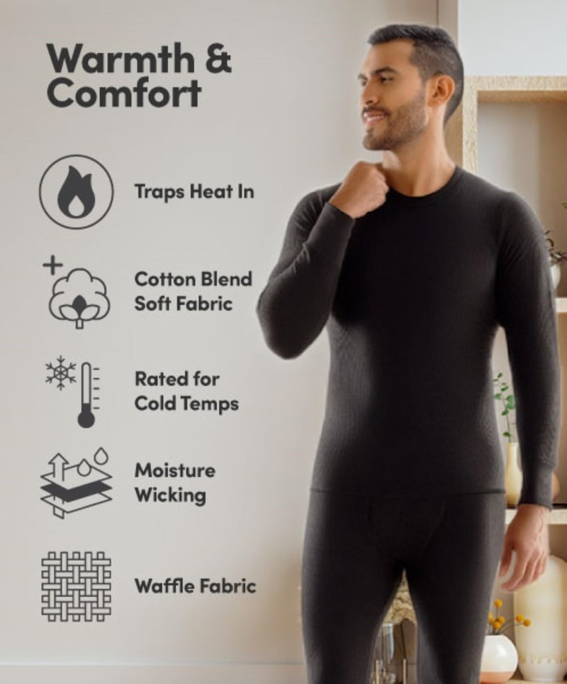 Fruit of The Loom Men's 3-Pack Recycled Waffle Thermal Underwear Bottom, Greystone Heather/Greystone Heather/Black, 3X-Large
