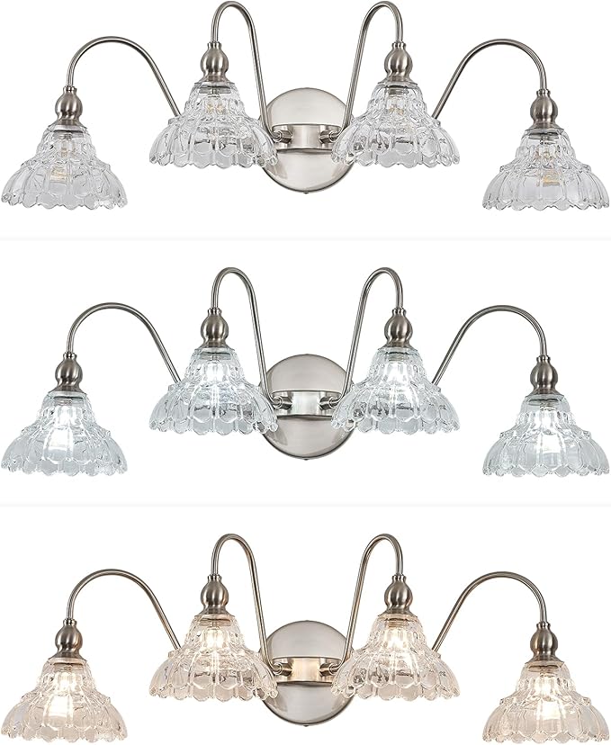 Brushed Nickel Bathroom Vanity Lights Vintage Vanity Lighting Fixtures Pciture Light for Bathroom Bedroom Hallway Living Room