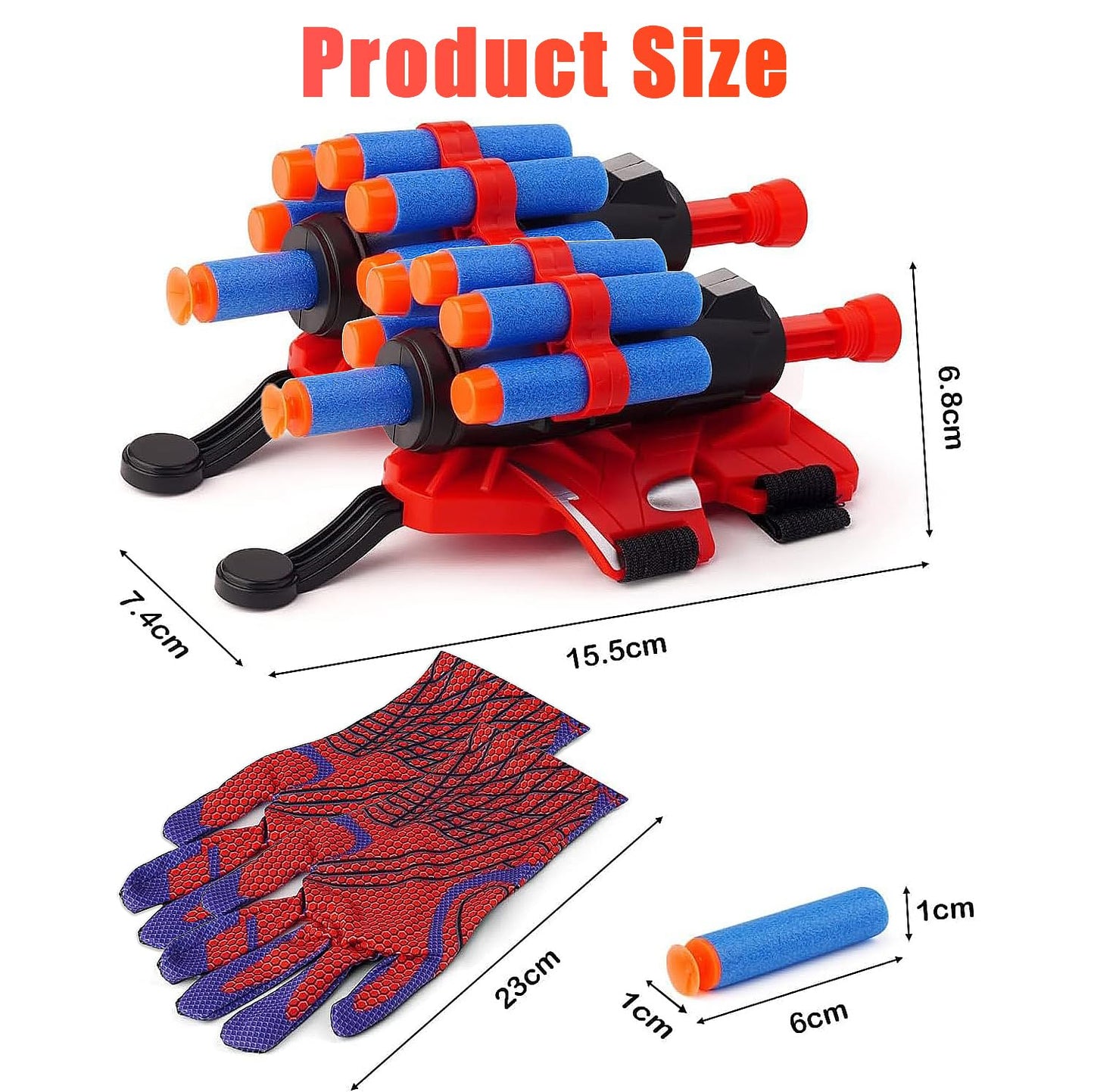 Set of 2 Spider Web Shooters Wrist Launcher Web Shooter Spider Gloves Web-Shooters for Kids