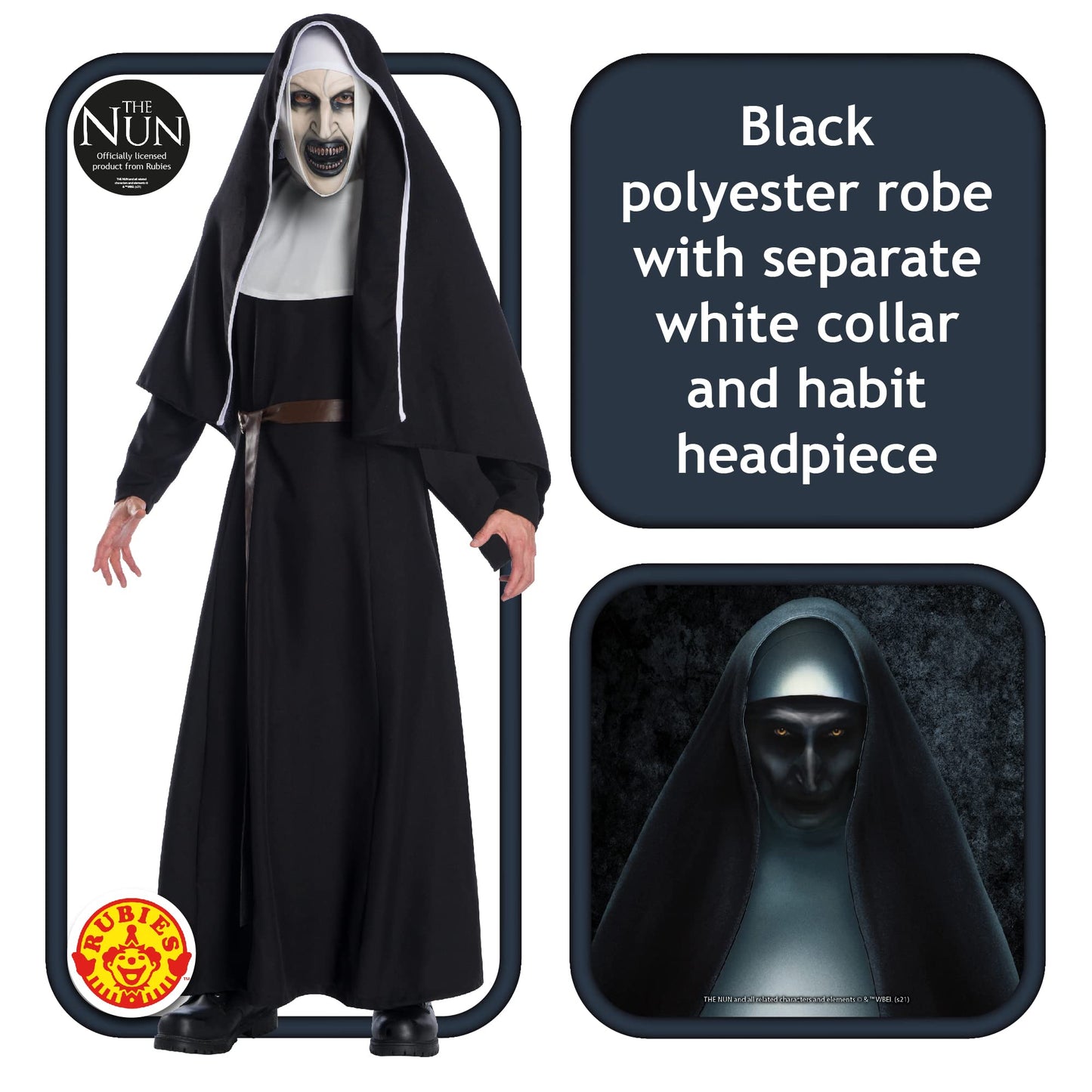 Rubies The Conjuring: The Nun Costume for Adults, Men's XL