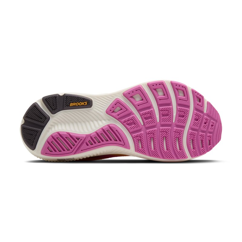 Brooks Women’s Ghost 17 Neutral Running Shoe - Apricot/Grey/Pink - 11.5 Medium