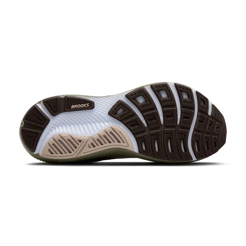 Brooks Men’s Ghost 17 Neutral Running Shoe - Chateau Gray/Brown/Olive - 10.5 Medium