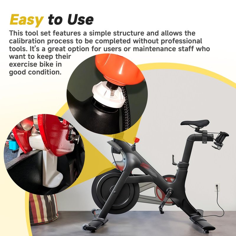 MUGLFPT Calibration Kit Compatible with Peloton Bike (Not for Bike+ Version) – Includes One Wedge-Shaped Calibration Block and Two C-Shaped Discs for Resistance and Power Adjustment