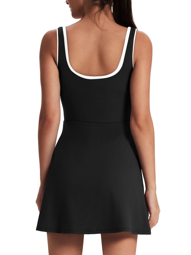OFEEFAN Womens Athletic Dress Tennis Golf Bodycon Workout Active Skort Summer Clothes Casual Graduation Concert Date Spring OutfitsWhite Trim 2XL