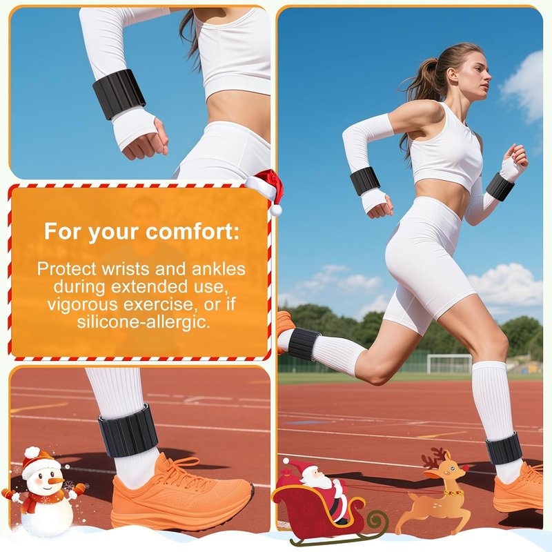Wrist Weights & Ankle Weights for Women - 2 Pack (1.1LB Each) | Adjustable, Waterproof Silicone for Jogging & Yoga